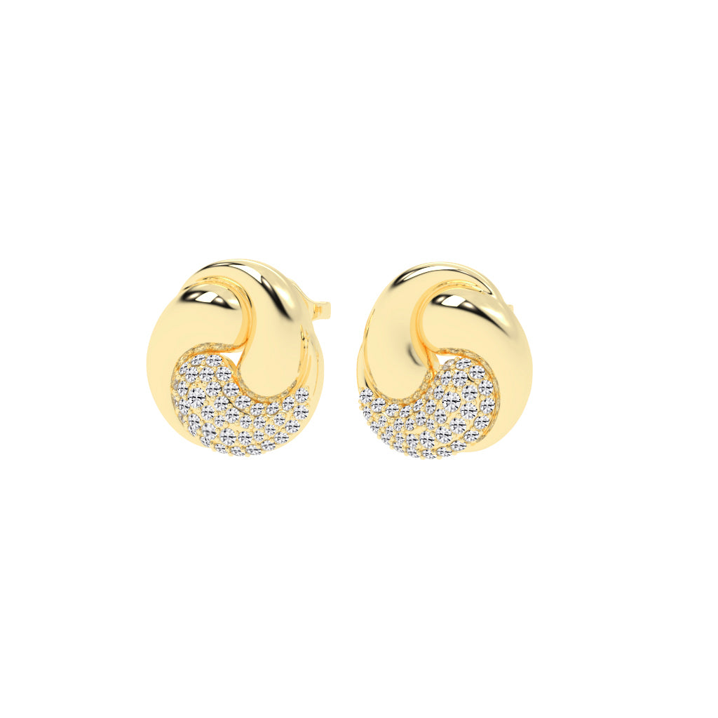 Crystaltrace Swirl Stud Earrings