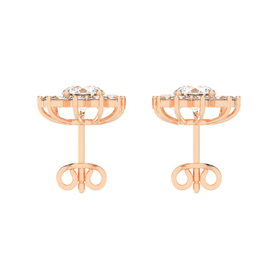 Floral Cluster Stud Earrings