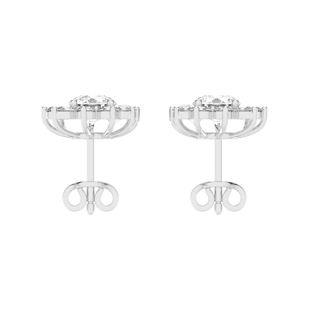 Floral Cluster Stud Earrings