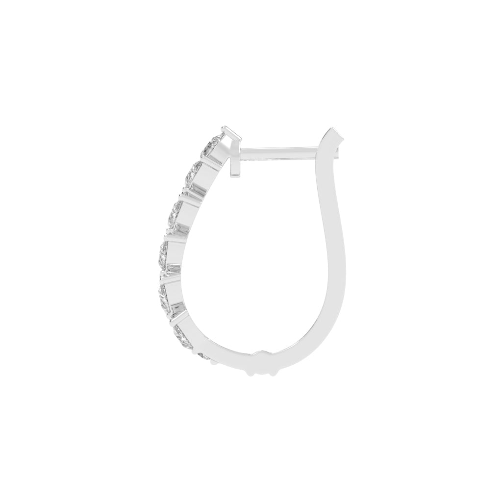 Pear-Shaped Vertical Hoop Earrings