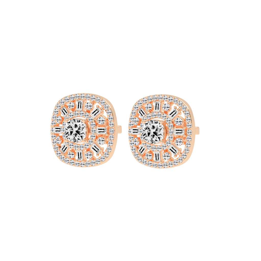 Dazzline Cushion Stud Earrings