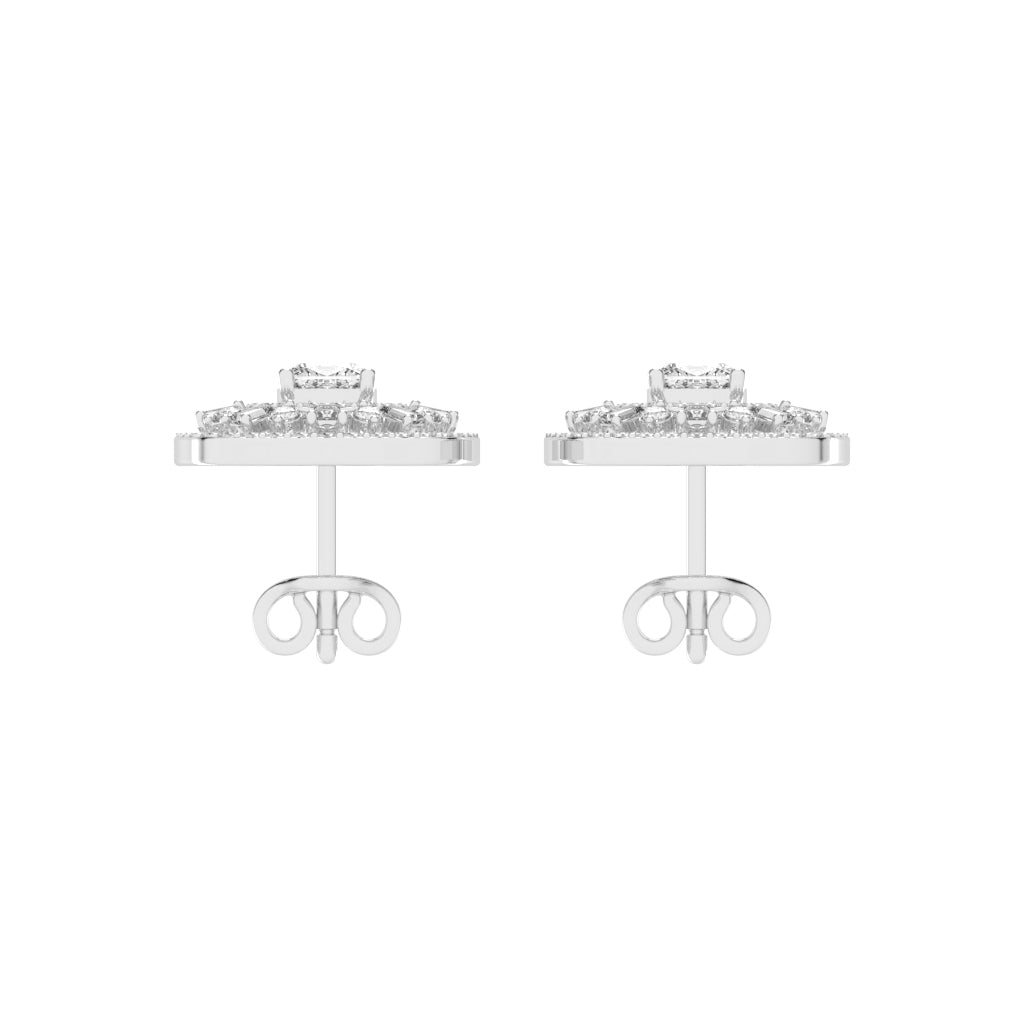 Dazzline Cushion Stud Earrings