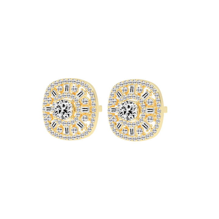Dazzline Cushion Stud Earrings