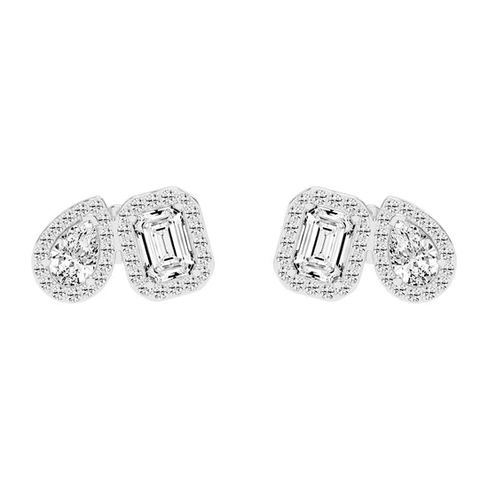 Convertible Halo Stud Earrings