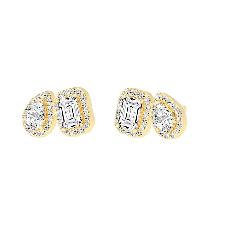 Convertible Halo Stud Earrings