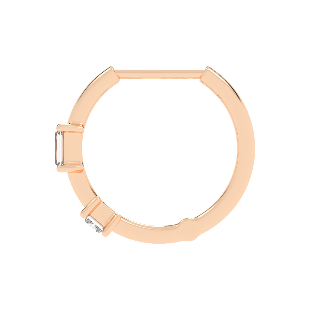 Baguette Hoop Earrings
