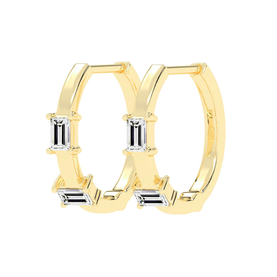 Baguette Hoop Earrings