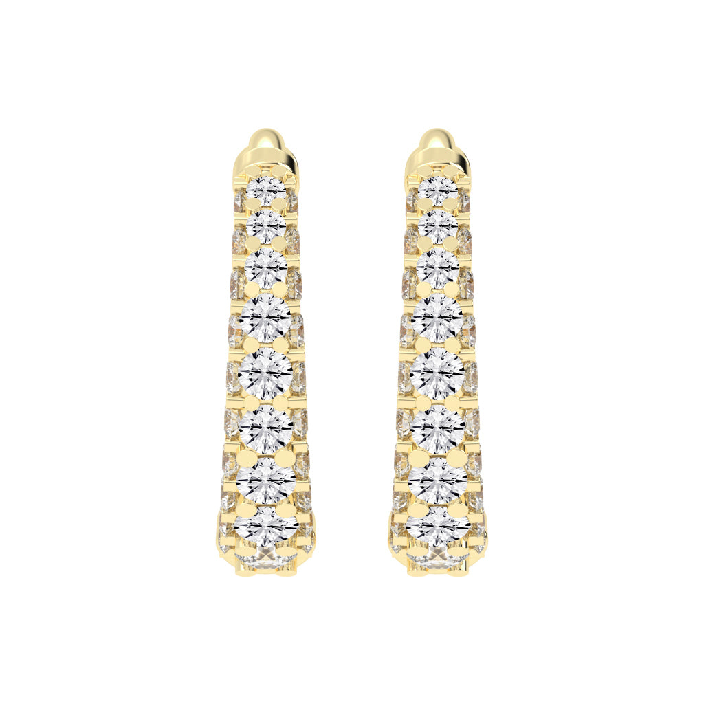 Double Row Pave Aura Hoops