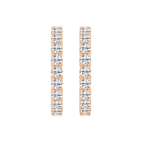 Triple Row Pave Glow Hoops