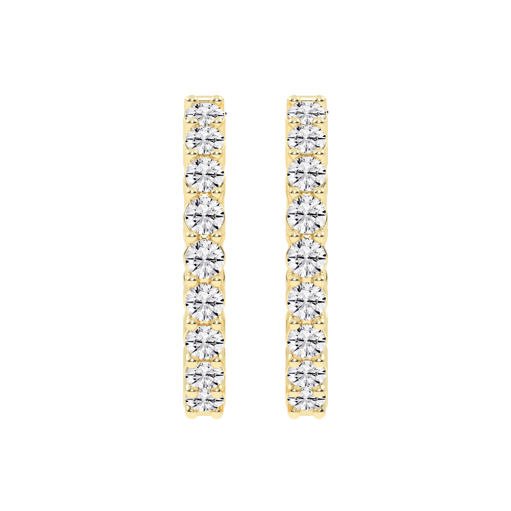 Triple Row Pave Glow Hoops