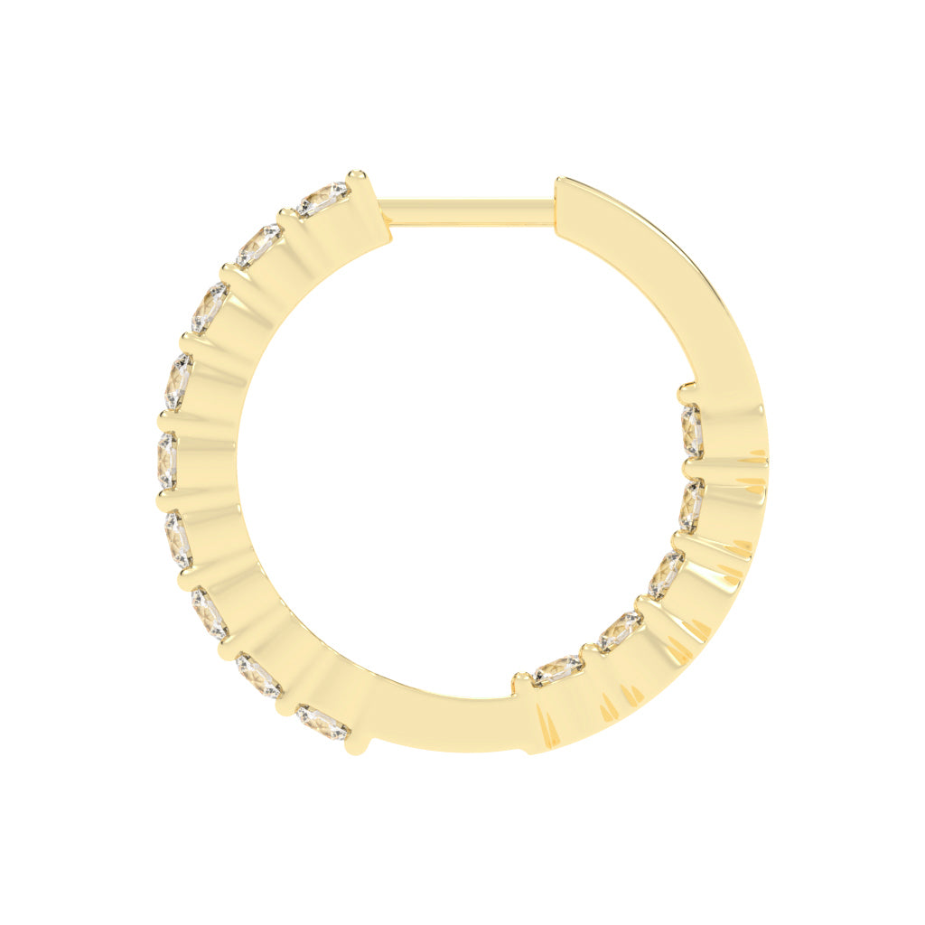 Triple Row Pave Glow Hoops