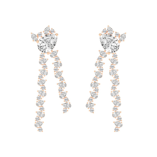 Lustre Pear Cascade Drop Earrings