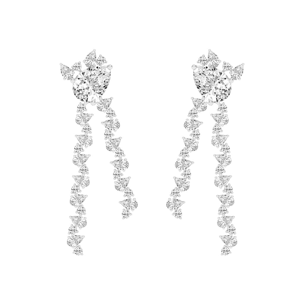 Lustre Pear Cascade Drop Earrings