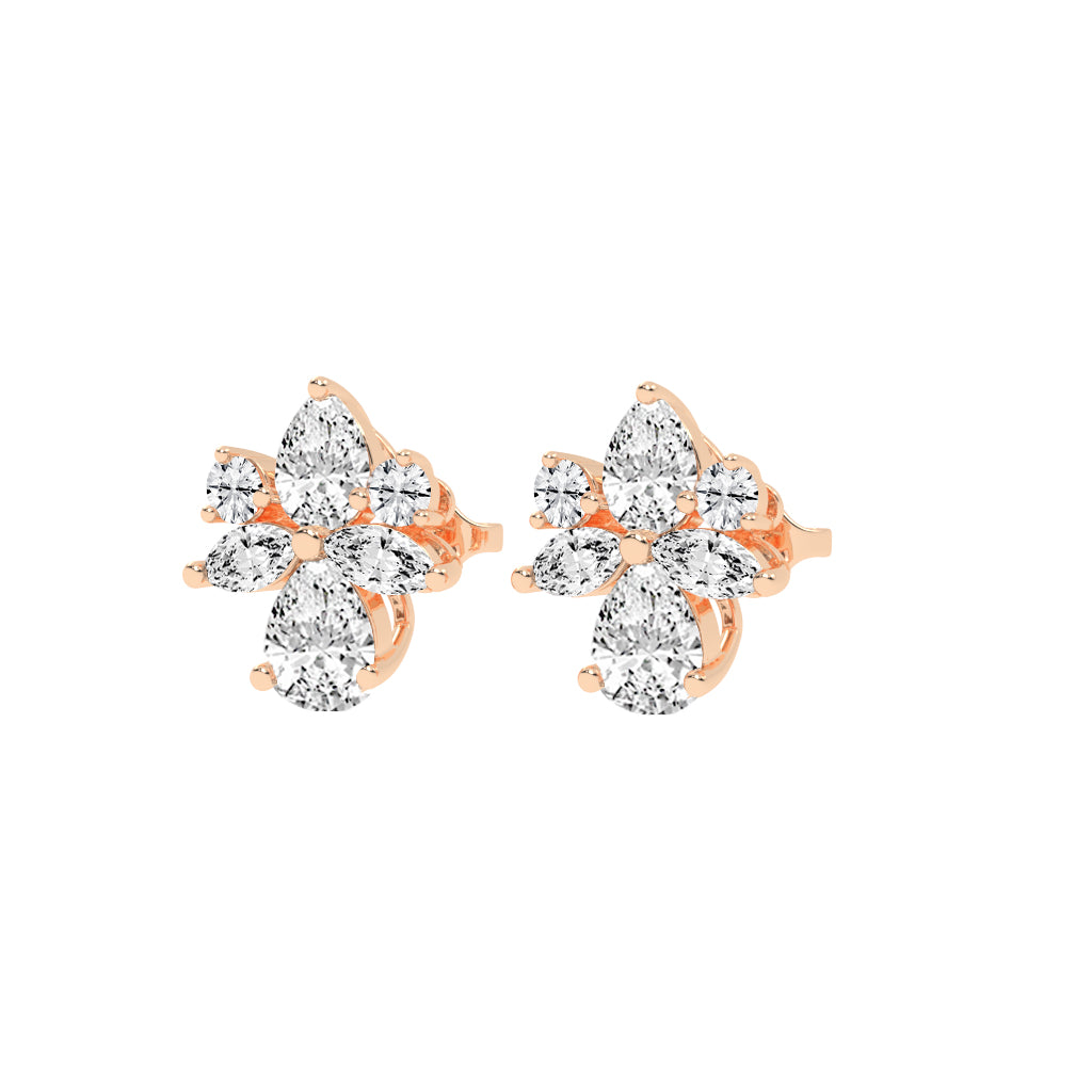 FloraLuxe Petal Cluster Studs