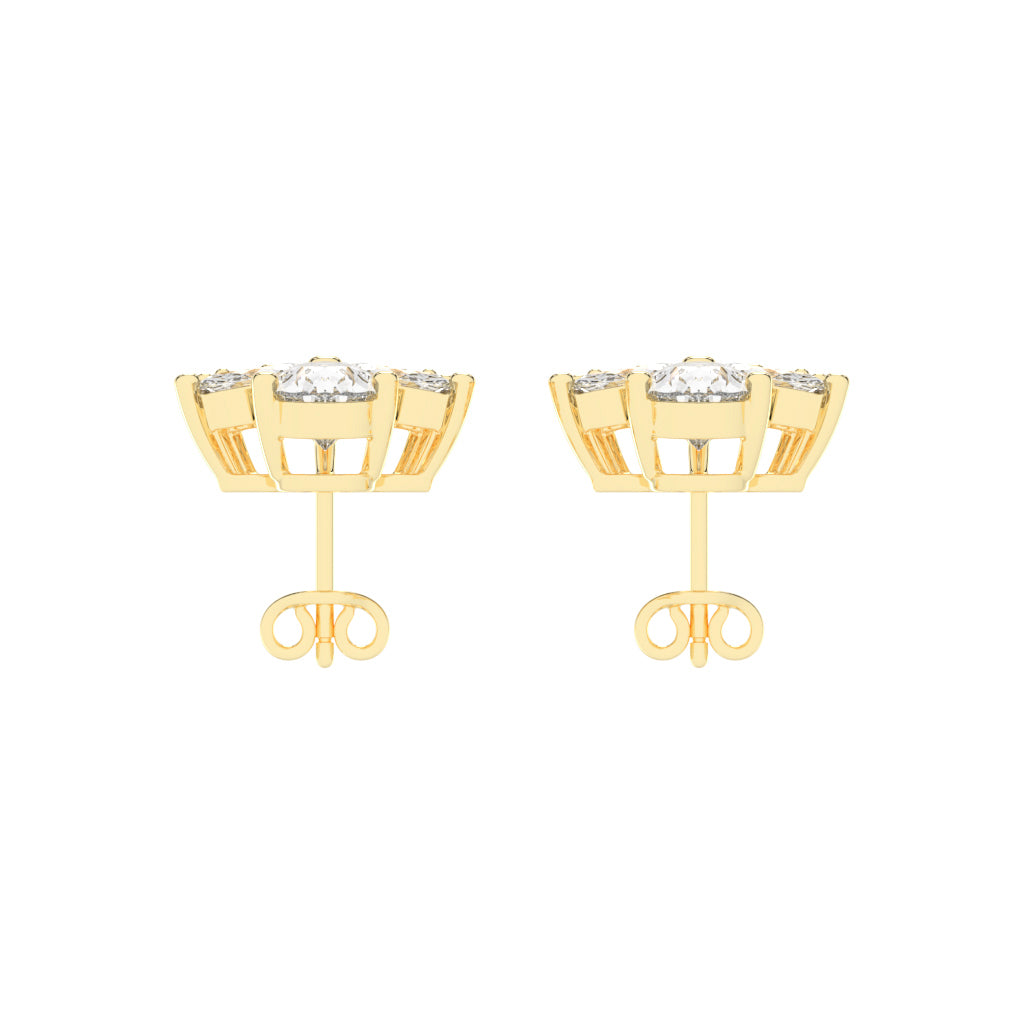 FloraLuxe Petal Cluster Studs