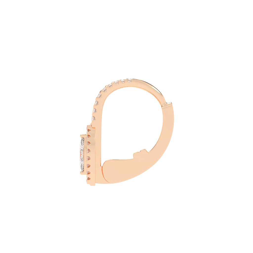 Elysian Marquise Halo Hoops Earrings