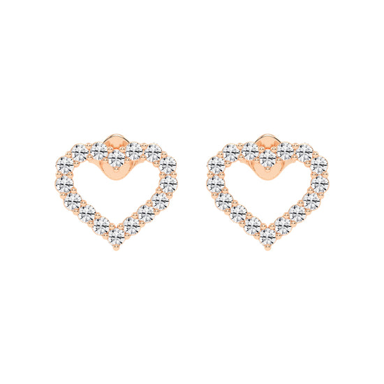 Open Heart Diamond Sparkle Studs