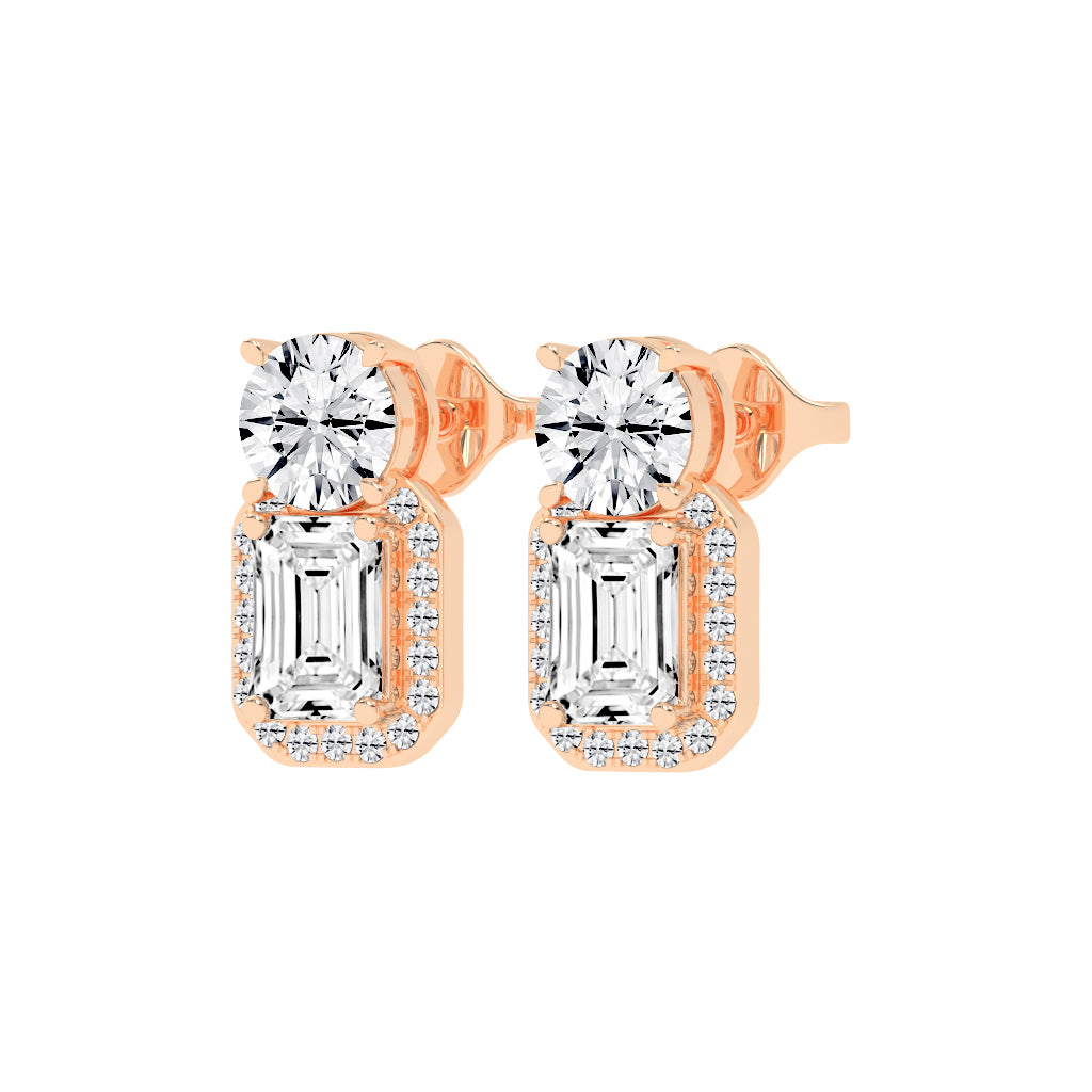 Dual-Cut Diamond Designer Studs
