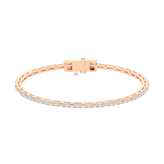 3.7Ct Emerald Shape Bracelet