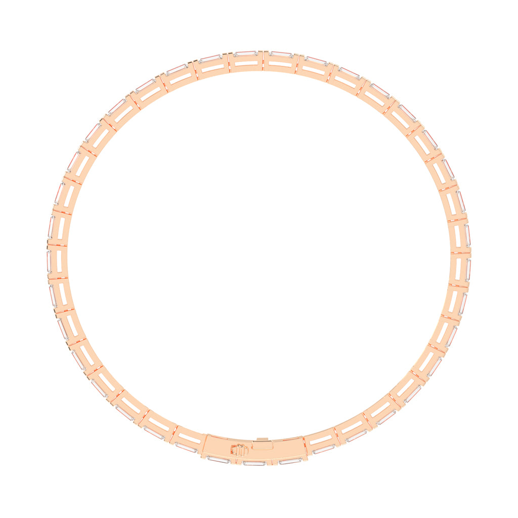 3.7Ct Emerald Shape Bracelet