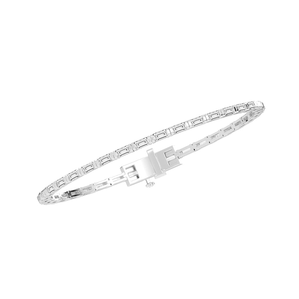 3.7Ct Emerald Shape Bracelet