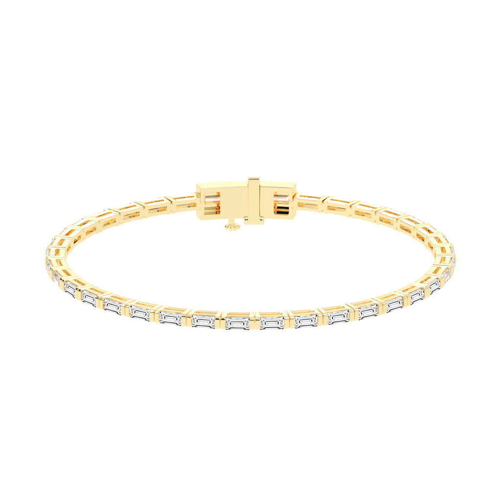 3.7Ct Emerald Shape Bracelet