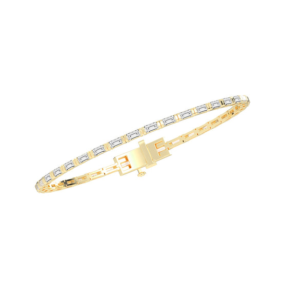 3.7Ct Emerald Shape Bracelet