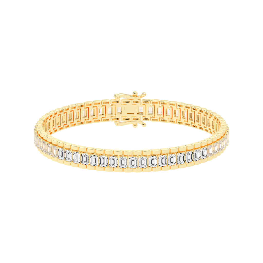 12Ct Emerald Shape Bracelet