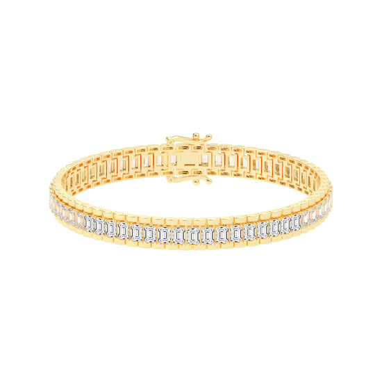 12Ct Emerald Shape Bracelet