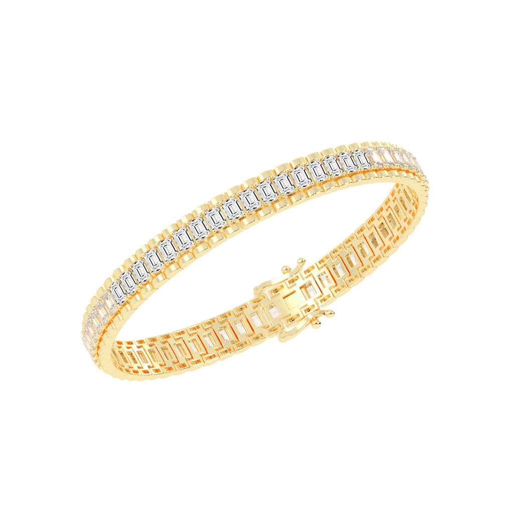 12Ct Emerald Shape Bracelet