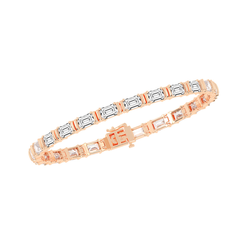 12Ct Emerald Shape Bracelet