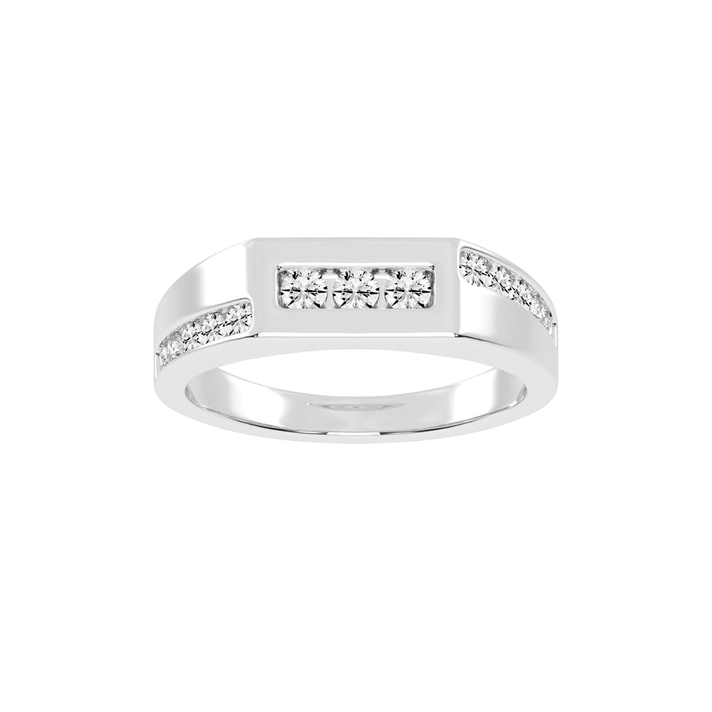 Modern Channel-Set Diamond Band
