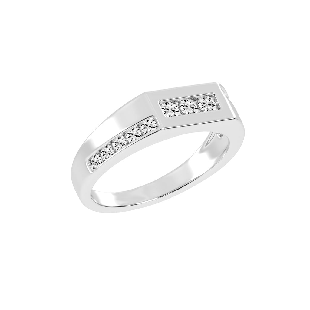 Modern Channel-Set Diamond Band