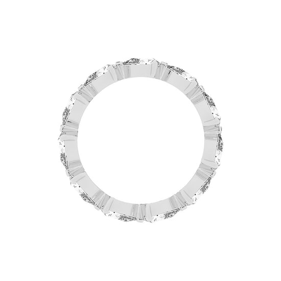 Crystallia pear cut eternity lab diamond ring