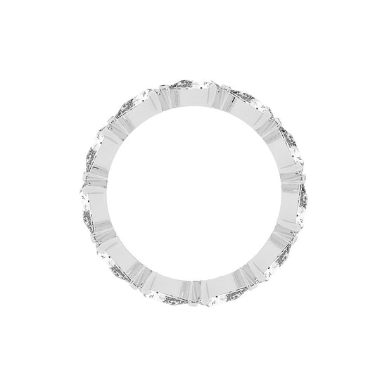 Crystallia pear cut eternity lab diamond ring