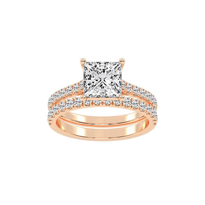 Enamorais princess cut engagement lab diamond ring
