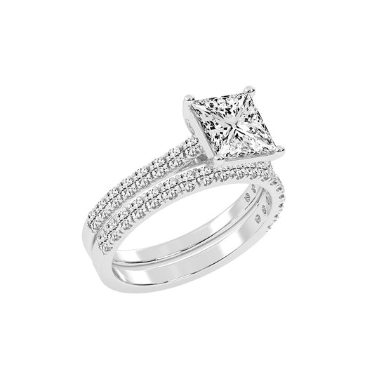 Enamorais princess cut engagement lab diamond ring