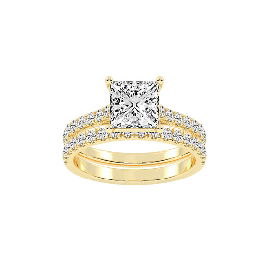 Enamorais princess cut engagement lab diamond ring