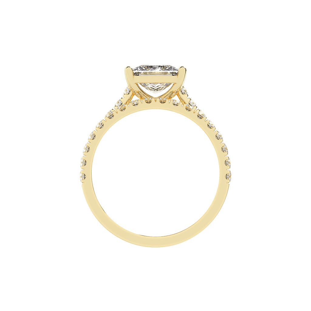 Enamorais princess cut engagement lab diamond ring