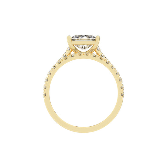 Enamorais princess cut engagement lab diamond ring
