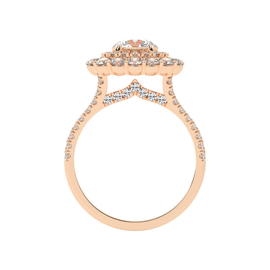 Alurex sterling round cut classic lab diamond ring