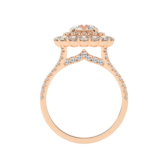 Alurex sterling round cut classic lab diamond ring