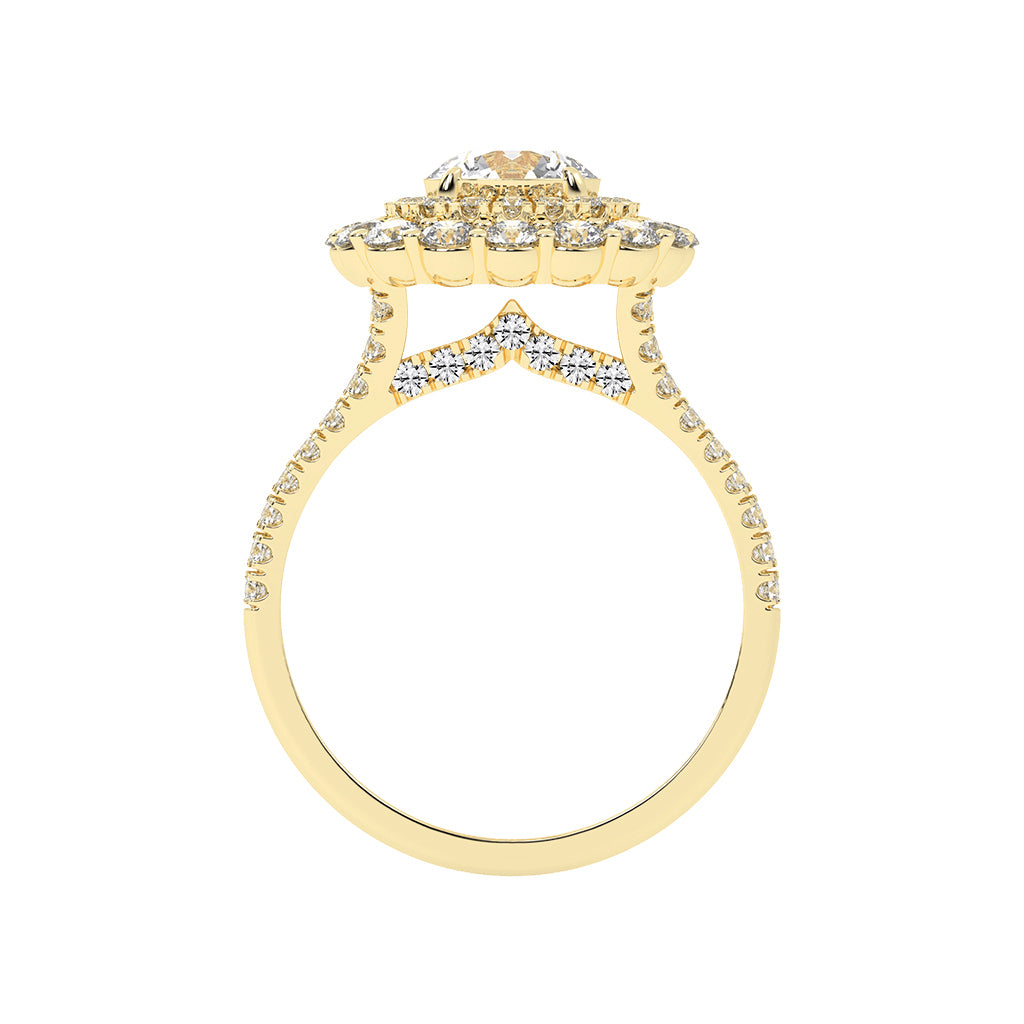 Alurex sterling round cut classic lab diamond ring