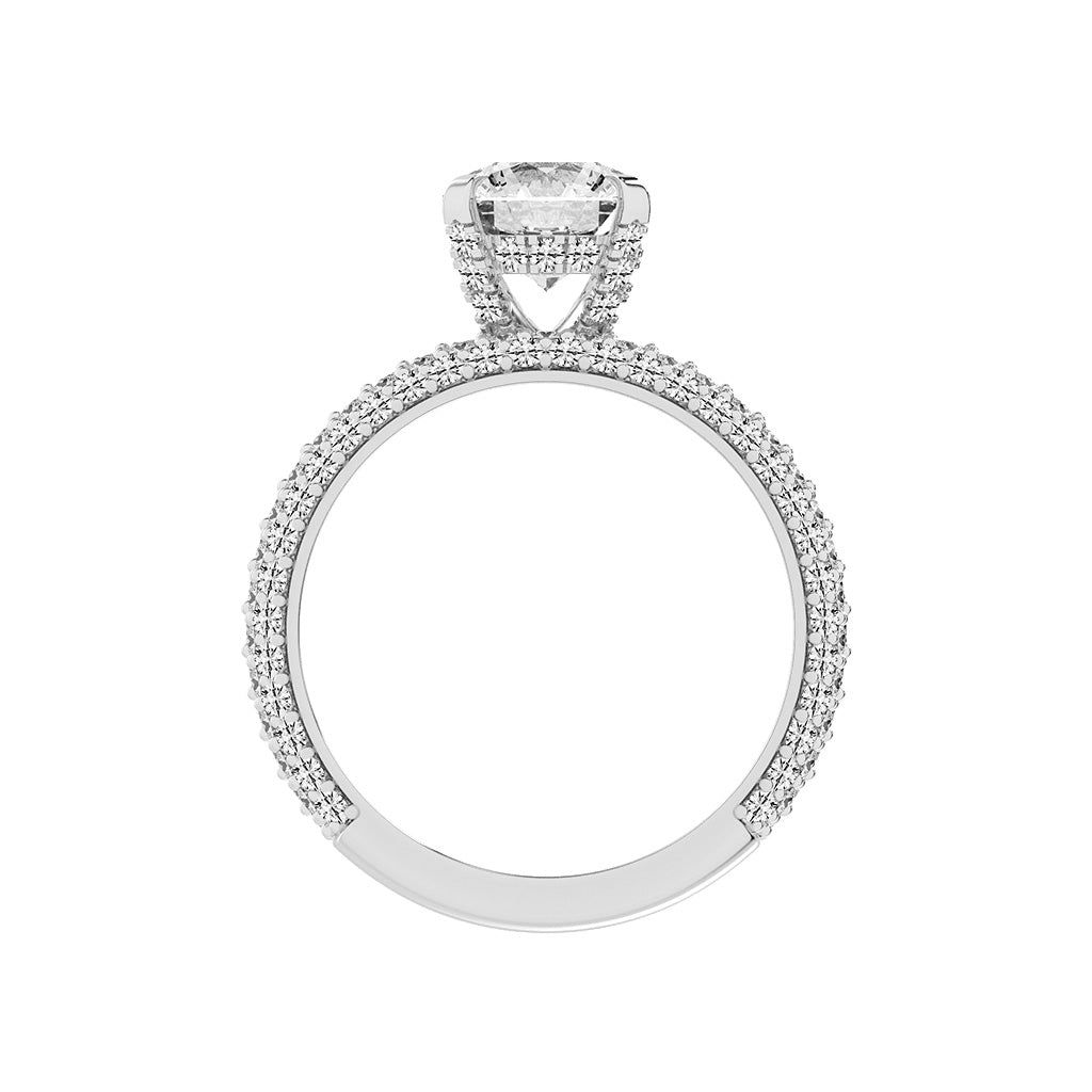 Luxetis Pave setting round cut lab diamond ring
