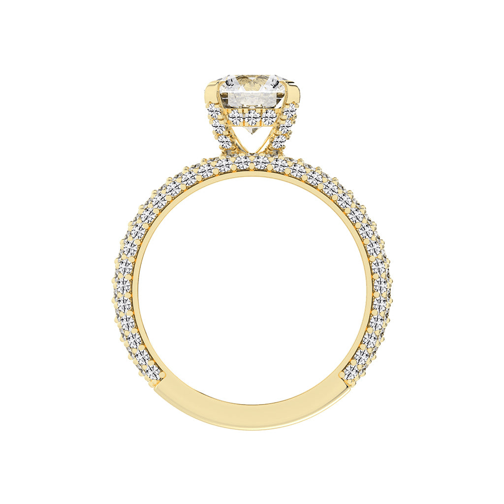 Luxetis Pave setting round cut lab diamond ring