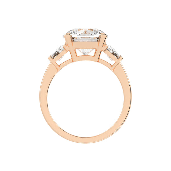 Dazzling Trillion Side Stone Ring