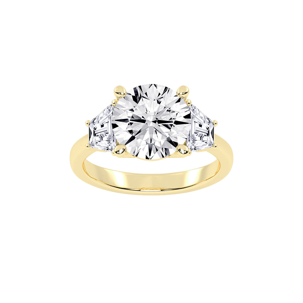 Dazzling Trillion Side Stone Ring