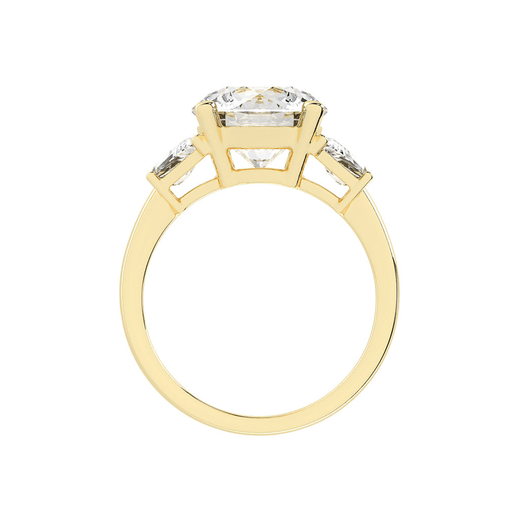 Dazzling Trillion Side Stone Ring