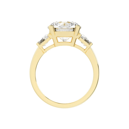 Dazzling Trillion Side Stone Ring