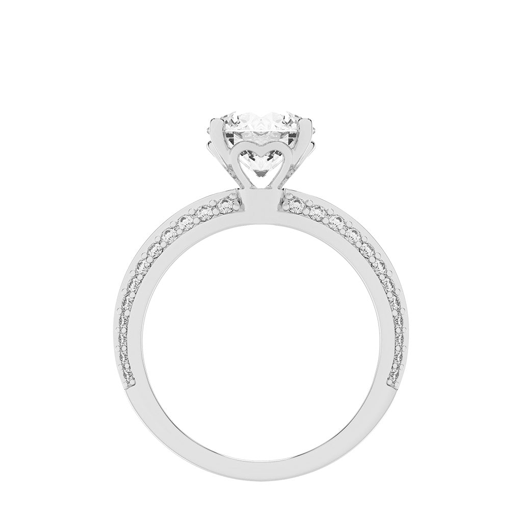 Elegant Diamond Channel Set Engagement Ring